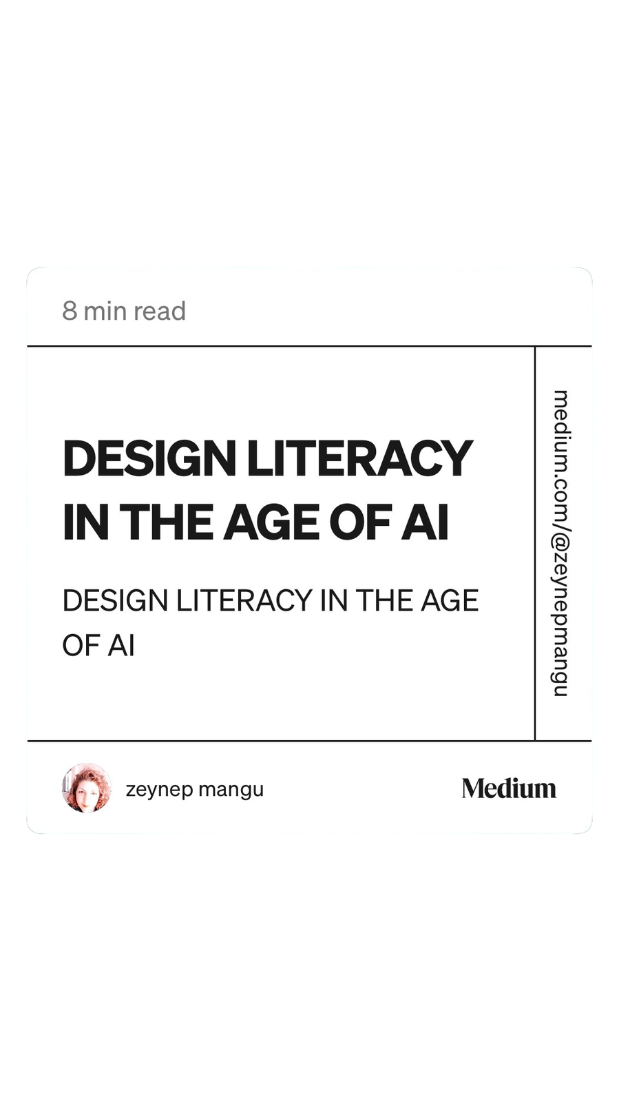 Design Literacy in the Age of AI — Chapter 1